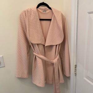 Kiyonna pink quilted wrap coat